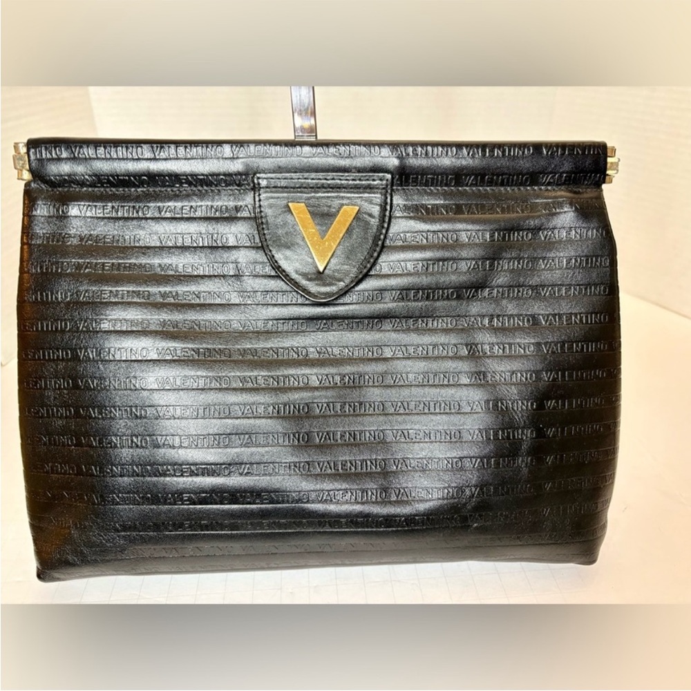 Mario Valentino Leather Clutch with Dust-bag